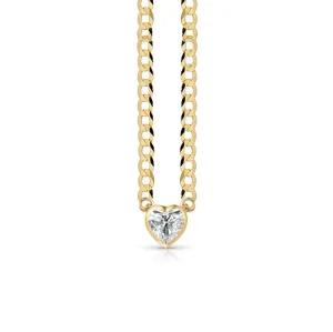 Statement Fancy Diamond Bezel Cuban Link Necklace