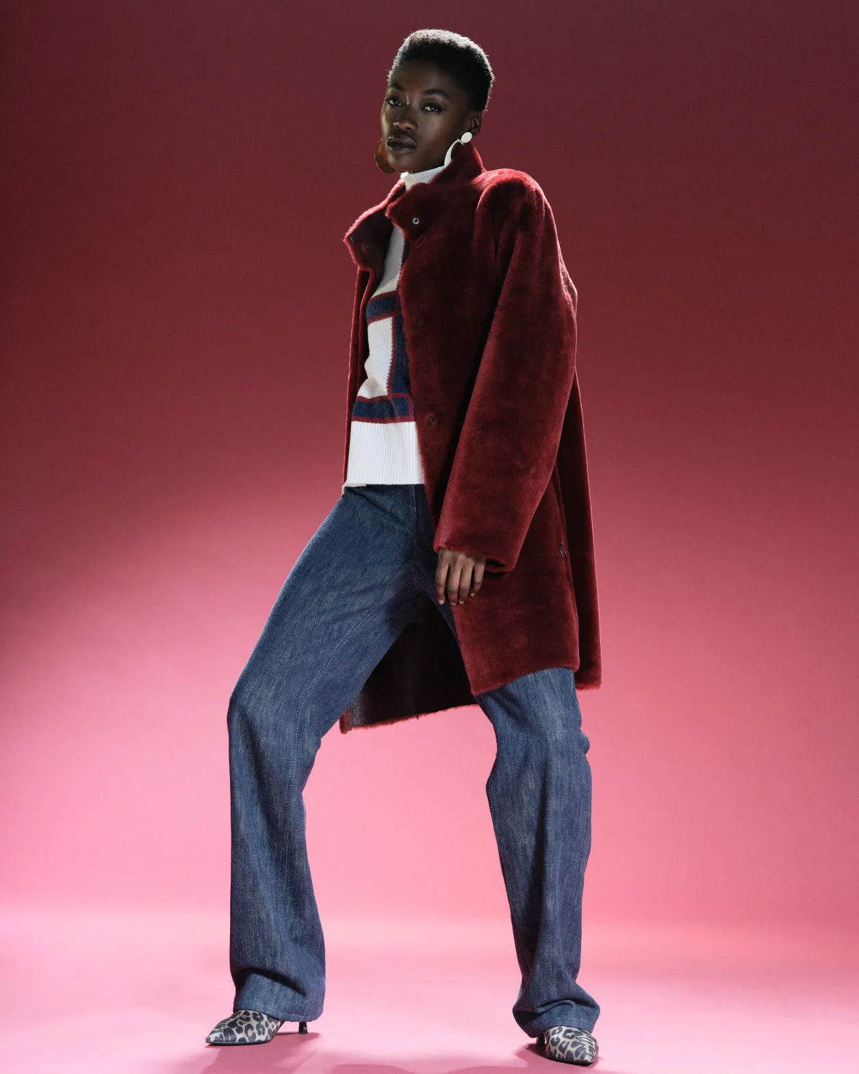 Straight Cotton Denim Pants
