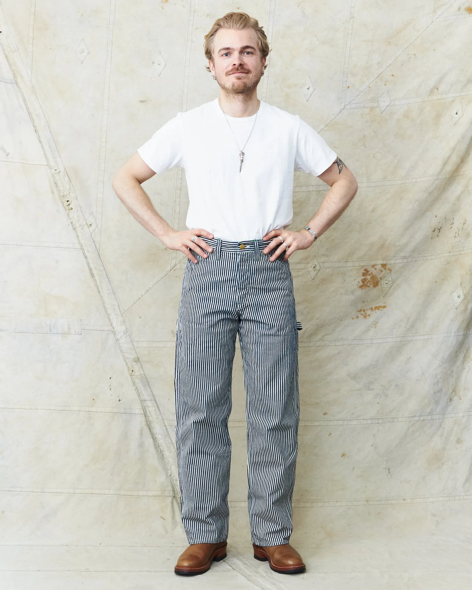 Sugar Cane & Co. 11oz. Hickory Stripe Work Pants SC41823