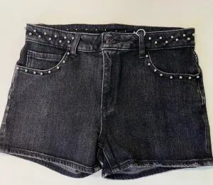 Tractr Black Studded Waistband Shorts
