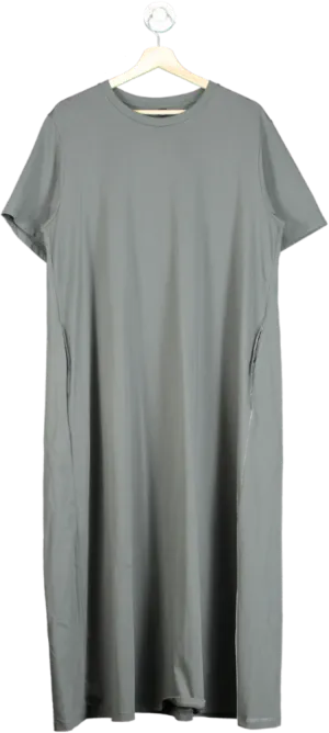 UNIQLO Grey AIRism Crew Neck Maxi Dress UK XL