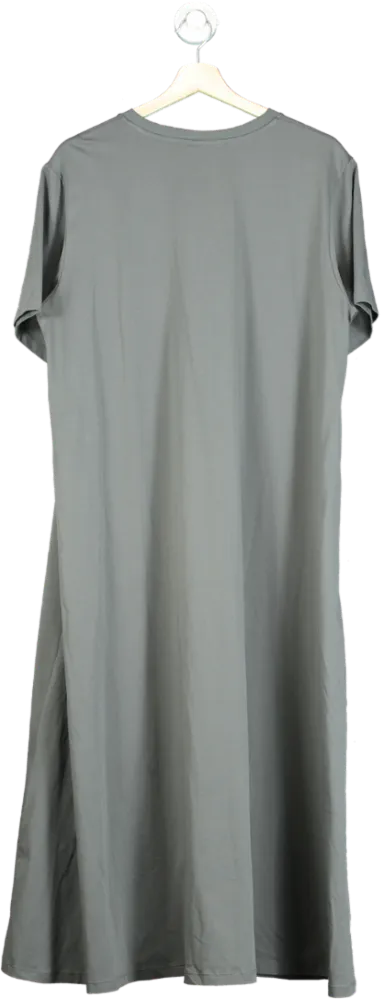 UNIQLO Grey AIRism Crew Neck Maxi Dress UK XL
