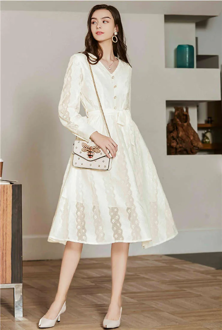 V-neck High Waist Belted Solid Maxi Dress