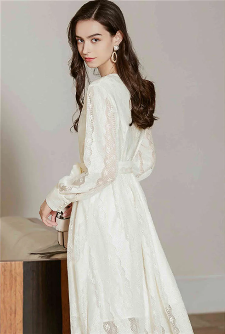 V-neck High Waist Belted Solid Maxi Dress