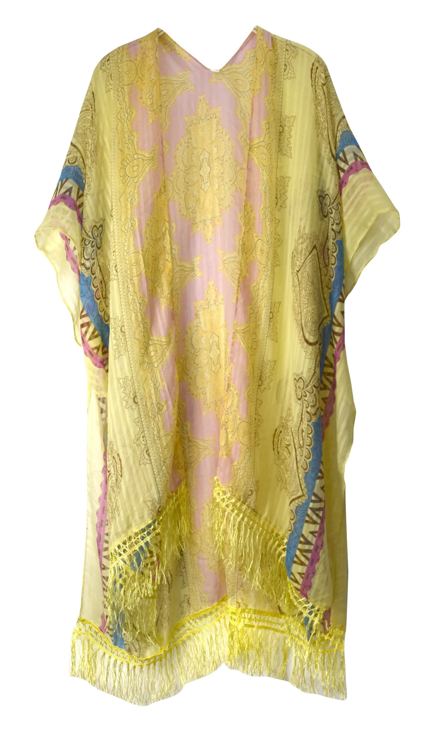 Vintage Kimono Tie Dye Robe Lightweight Cardigan Summer Poncho