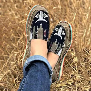 Women’s Casual Retro Graffiti Slip-On Flats 51469911S