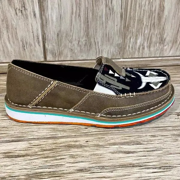 Women’s Casual Retro Graffiti Slip-On Flats 51469911S