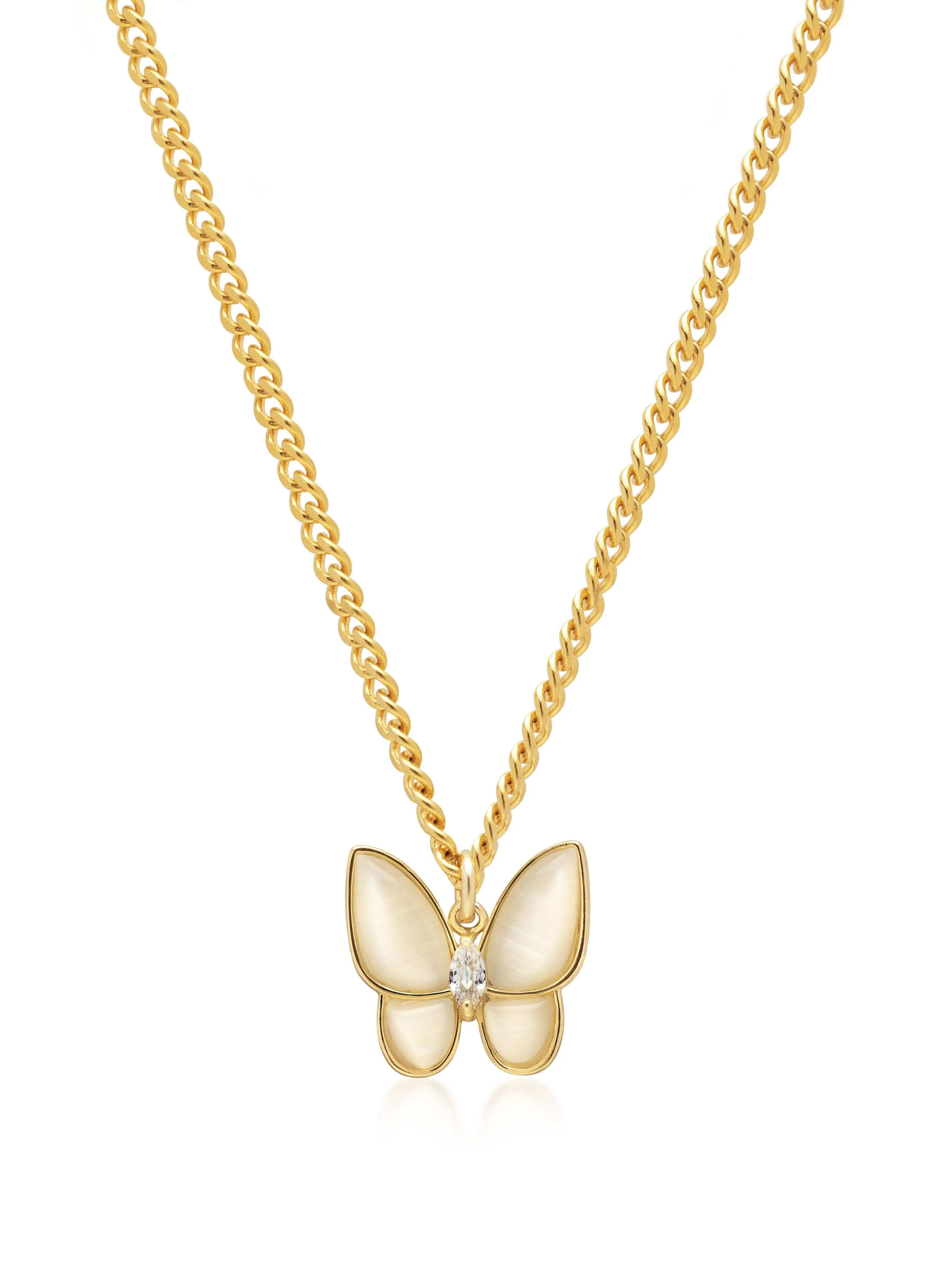 Women's Necklace with Statement Butterfly Pendant