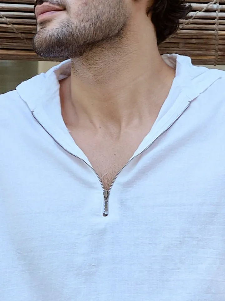 Zipper Collar Hoodie - Cocoon