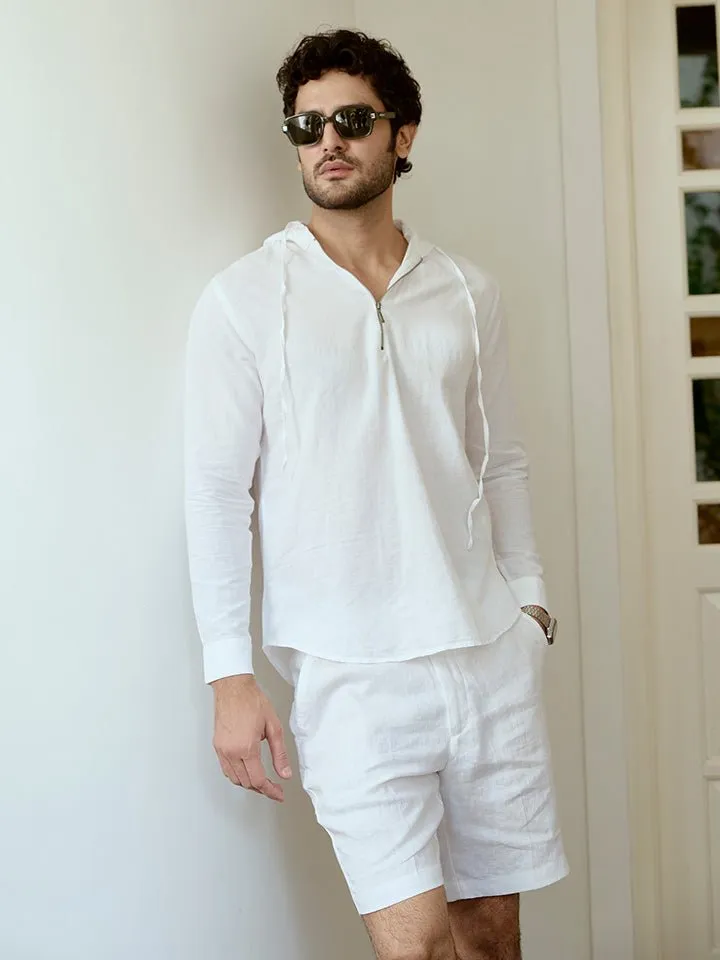 Zipper Collar Hoodie - Cocoon