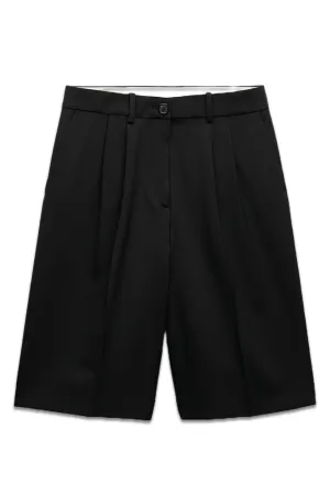 ZW Collection Long Wool Blend Bermuda Shorts